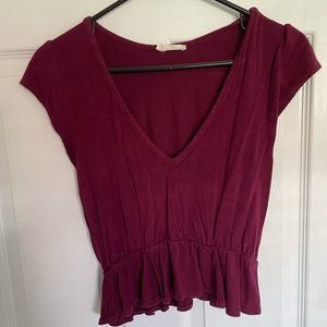 Maroon Crop Top